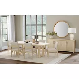 Trifecta Driftwood Cerused Oak Rectangular Dining Room Set