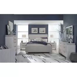 Lorelei Misty Cloud Upholstered Sleigh Bedroom Set