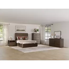 Athens Chocolate Brown Storage Panel Bedroom Set