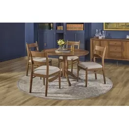 Azalea Walnut Round Dining Room Set