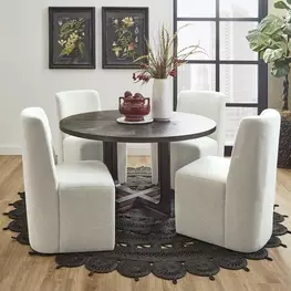 Waterfall Deep Ebony Round Dining Room Set