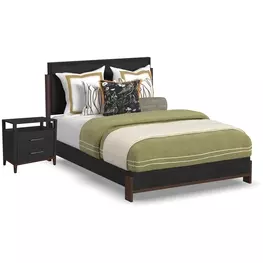 Waterfall Dark Brown and Deep Ebony Panel Bedroom Set