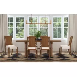 Lincoln Walnut Rectangular Dining Room Set