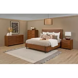 Lincoln Warm Walnut Platform Bedroom Set