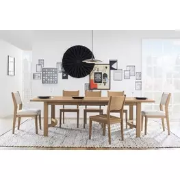 Normandy Warm Driftwood Extendable Rectangular Dining Room Set