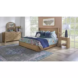Normandy Warm Driftwood Panel Bedroom Set