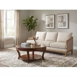 Brookhaven Cherry Round Occasional Table Set