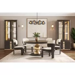 West Kensington Medium Espresso Round Dining Room Set