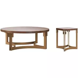 Boulevard Brown Round Occassional Table Set