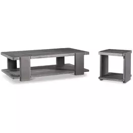 Andros Smoked Truffle and Oxford Brown Outdoor Rectangular Occasional Table Set