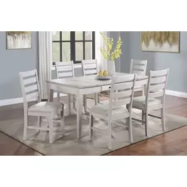 Echo White Rectangular Drawer Dining Room Set