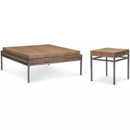 Collins Nocino and Black Oxide Square Occasional Table Set