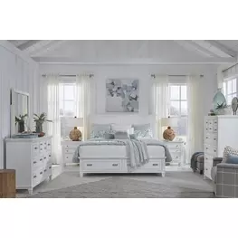 Harborwick White Dove Storage Panel Bedroom Set