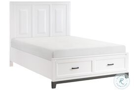 Garretson White And Metallic Gray Platform Storage Bedroom Set from ...