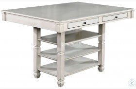 Kaliyah Antique White Counter Height Dining Room Set From Furniture Of America Coleman Furniture