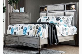 Daphne Gray Upholstered Platform Bedroom Set from ...
