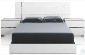 Vivente White High Gloss Icon Platform Bed