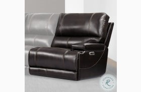 Whitman Verona Coffee Cordless RAF Power Recliner with Power Headrest