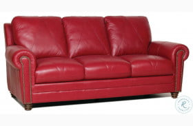 Sara Cherry Italian Leather Sofa