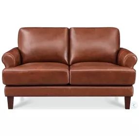 Soleil Brandy Leather 58" Loveseat