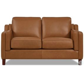 Isla Cognac Leather 60" Loveseat