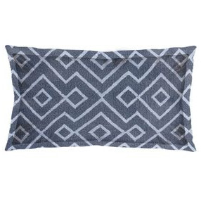 Boswell III Blue 14 x 26" Diamond Patterned Pillow Cover
