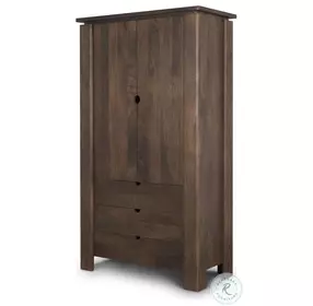 Wallen Dark Brown Solid Wood Curio Cabinet