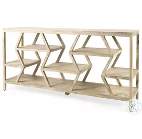 Dayton Natural Multi Level Shelf Console Table