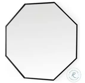 Helix Black Metal Octogon Mirror
