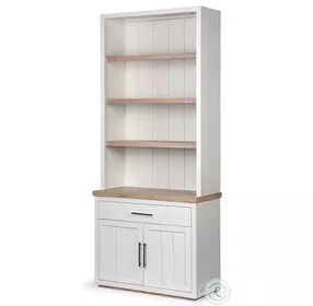 Fairview White And Medium Brown 3 Shelf Shelving Unit