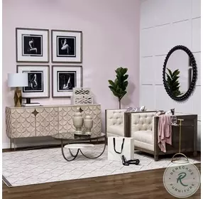 Reinhardt Glass Top And Gold Metal Round Occasional Table Set