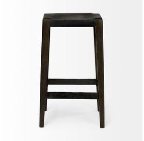 Nell Black Metal Seat Barstool