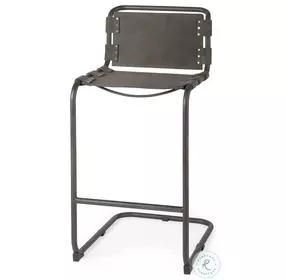 Berbick Brown Suede Bar Stool