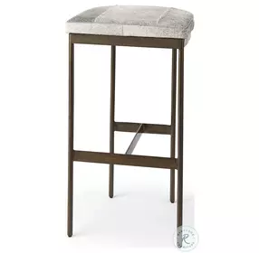 Millie Hair On Hide Gold Bar Stool