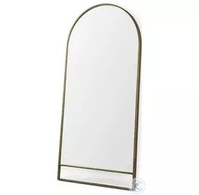 Sadie Gold Arch 36" Rounded Floor Mirror