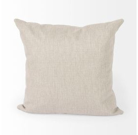 Valence Beige Performance Fabric Throw Pillow