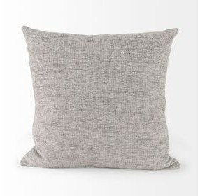 Valence Medium Gray Performance Fabric Throw Pillow