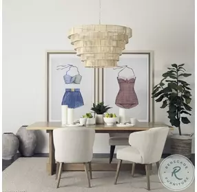 Aida Light Brown Wood Dining Room Set