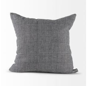 Ramone Black and White Fabric Decorative Pillow Cover