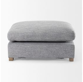 Valence Castlerock Gray Rectangular Ottoman