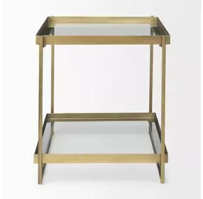 Trey Gold Square Accent Table