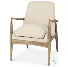 Westan Cream Boucle Fabric Accent Chair