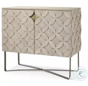 Excelsior Light Brown And Gold Iron 2 Door Accent Cabinet