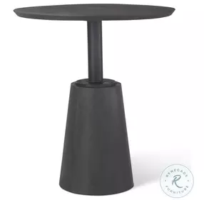 Maxwell Dark Brown Wood And Black Metal 32" Round Bistro Table
