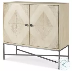 Hogarth Blonde Solid Wood 2 Door Accent Cabinet