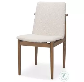 Cavett Cream Boucle And Light Brown Wood Dining Chair