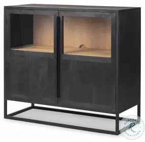 Sloan Black Door Accent Cabinet