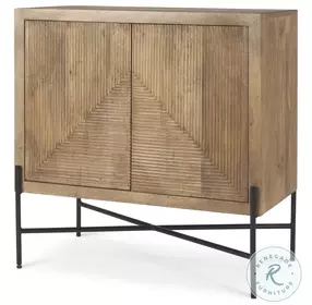Cairo Brown Solid Wood 2 Door Accent Cabinet