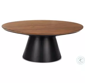 Mitchell Brown Wood And Black Metal Coffee Table
