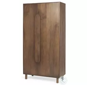 Astrid Medium Brown Solid Wood Armoire